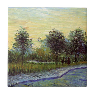 Lane in Voyer d'Argenson Park by Vincent van Gogh Tile