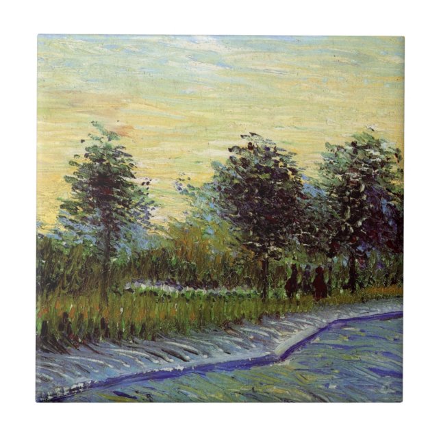 Lane in Voyer d'Argenson Park by Vincent van Gogh Tile (Front)