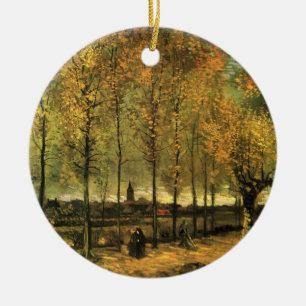 Lane with Poplars by Vincent van Gogh Ceramic Ornament
