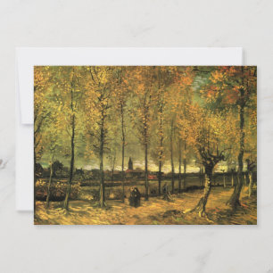 Lane with Poplars by Vincent van Gogh Invitation