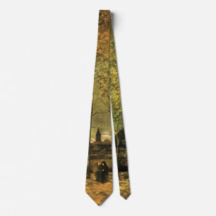 Lane with Poplars by Vincent van Gogh Tie