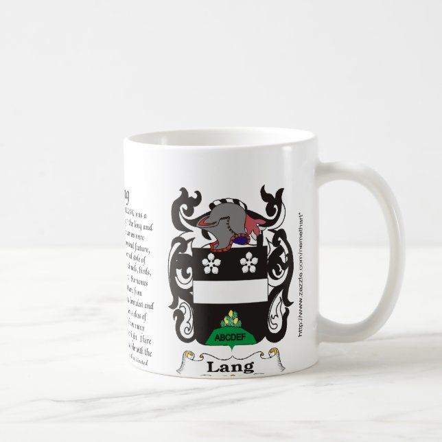 Lang Family Coat of Arms mug (Right)