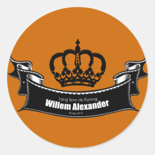 Lang leve de Koning Classic Round Sticker