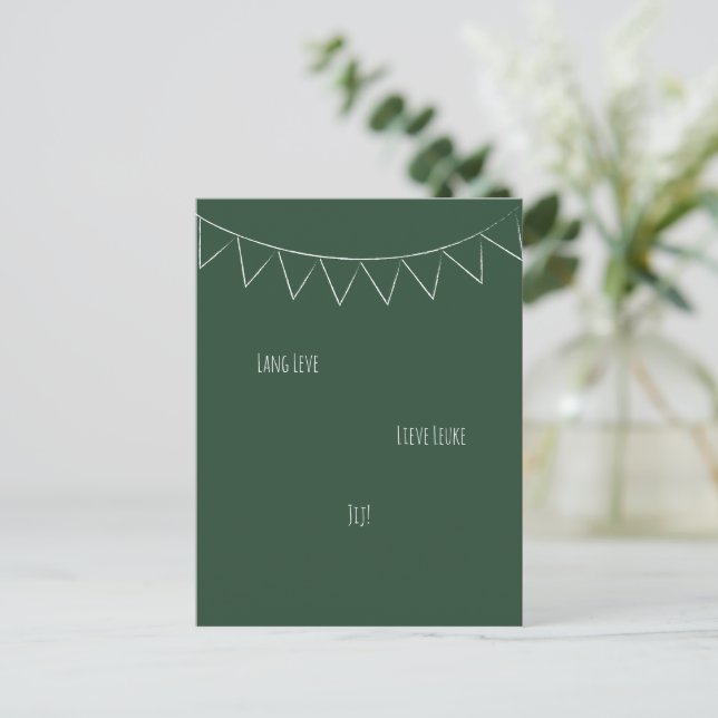 Lang Leve Lieve Leuke Toi Flicitatie Carte de voeu (Debout devant)
