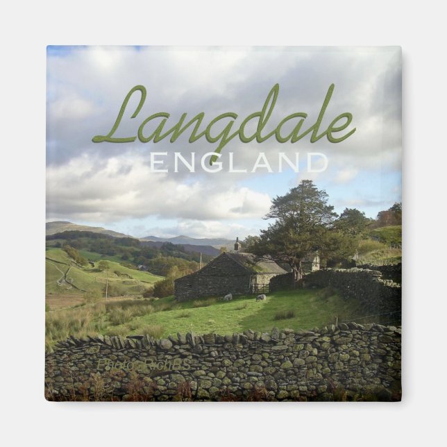 Langdale Angleterre Travel Souvenir Magnet (Devant)