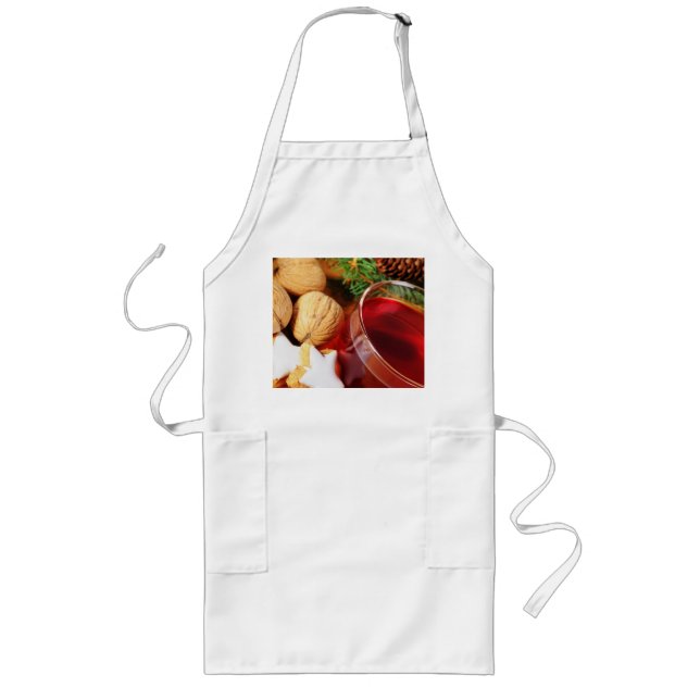 Lange Küchenschürze frohes Fest Long Apron (Front)