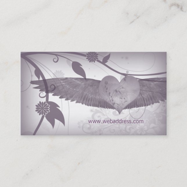 L'ange s'envole le carte de visite chrétien (Devant)