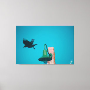 Langley Crow on Light Post Series #10 Canvas Print