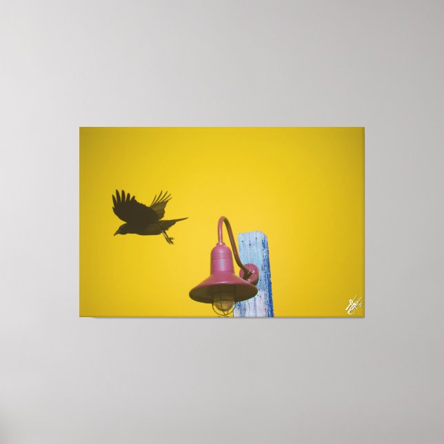 Langley Crow on Light Post Series #4 Canvas Print (Front)