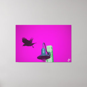 Langley Crow on Light Post Series #8 Canvas Print