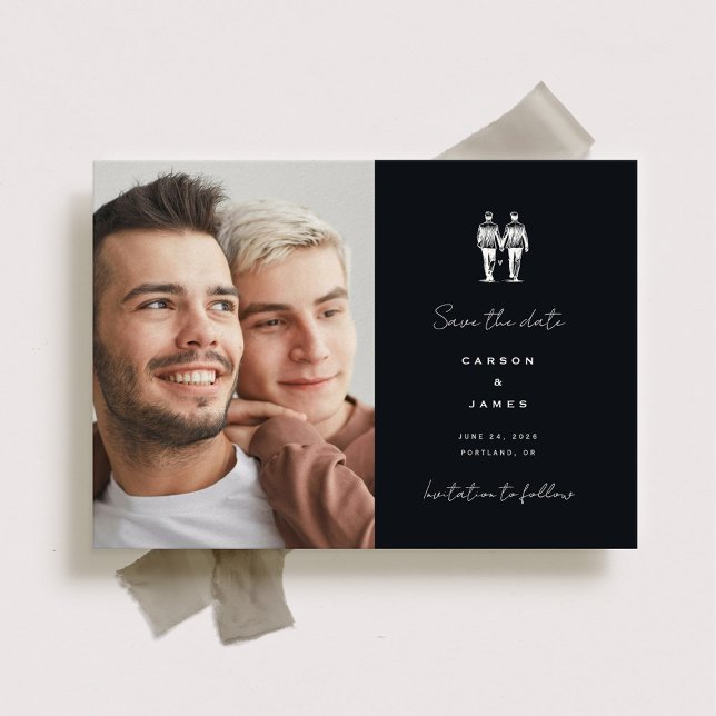 Langley Wedding Two Grooms Save The Date (Creator Uploaded)