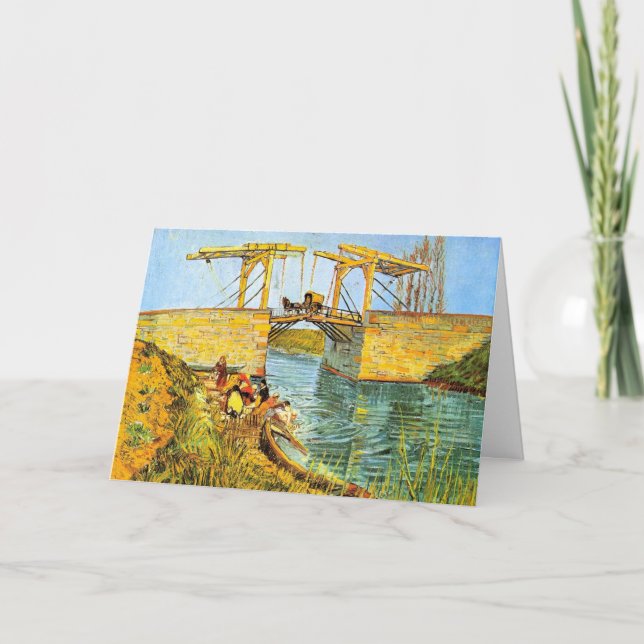 Langlois Bridge at Arles by Vincent van Gogh Card (Front)