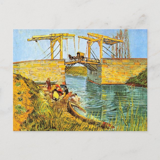 Langlois Bridge at Arles by Vincent van Gogh Postcard (Front)