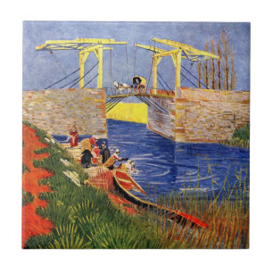Langlois Bridge at Arles by Vincent van Gogh Tile
