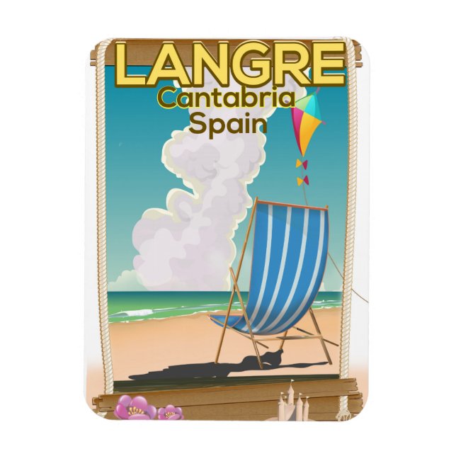 Langre, Cantabria Spain beach poster Magnet (Vertical)