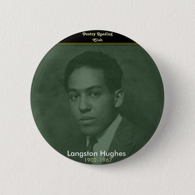 Langston Hughes 2 Inch Round Button (Front)