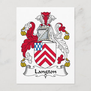 Langton Family Crest Postcard