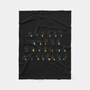 Language Alphabet Design Fleece Blanket