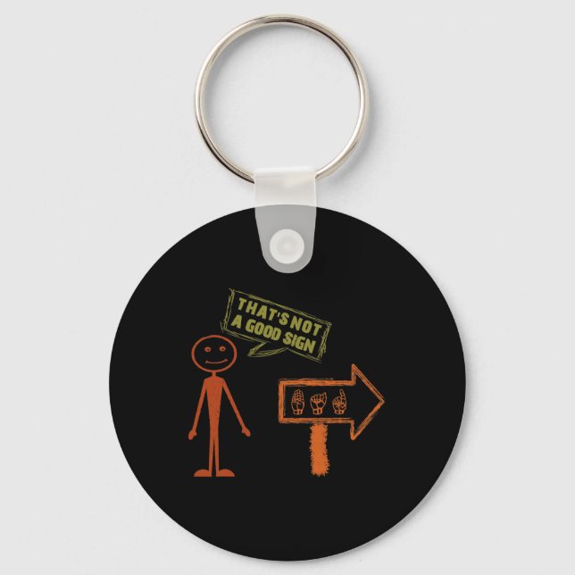 Language Asl American Hand Talking Awareness Teach Keychain (Front)