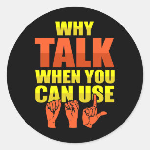 Language Deaf Awareness And Asl Classic Round Sticker