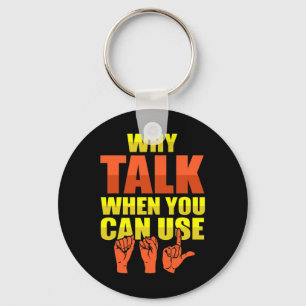 Language Deaf Awareness And Asl  Keychain