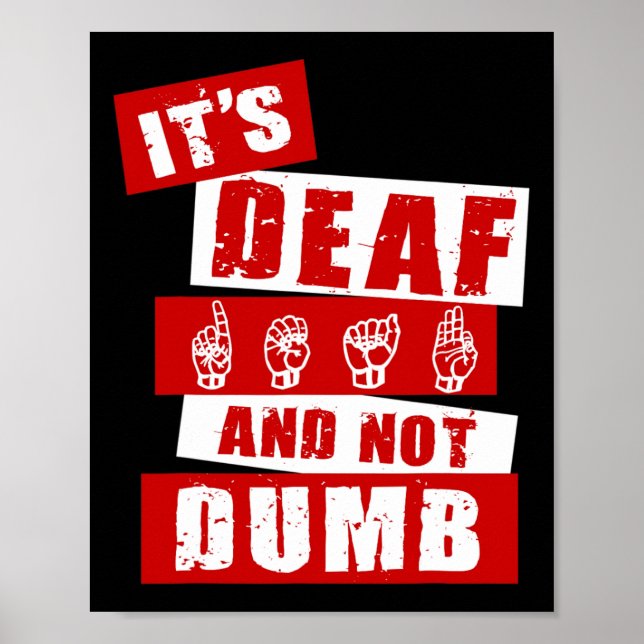 Language Deaf Awareness Hand Talk Asl Lenguaje De  Poster (Front)