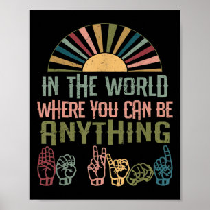 Language Deaf Awareness Kindness Asl Language Poster