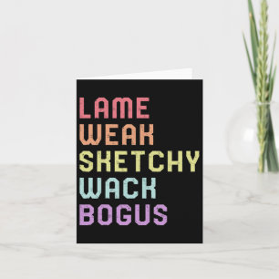 Language Lame Weak Asl Slang Tee Deaf Awareness Mo Card