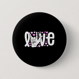 Language Love Asl Be Kind Deaf Awareness 2 Inch Round Button