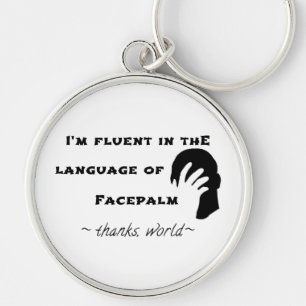 Language of Facepalm Keychain
