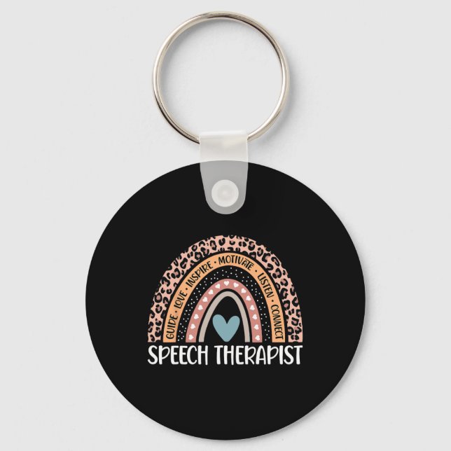 Language Pathologist 100th Day Of School Slp Thera Keychain (Front)