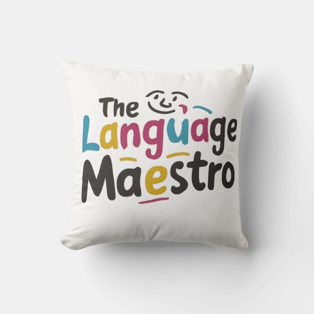 Language teacher present ideas throw pillow (Front)