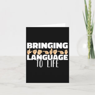 Language To Life American Sign Language Asl Card