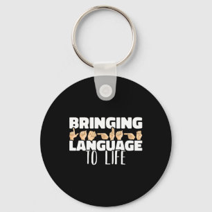 Language To Life American Sign Language Asl Keychain