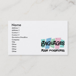Languages Are Forever Business Card