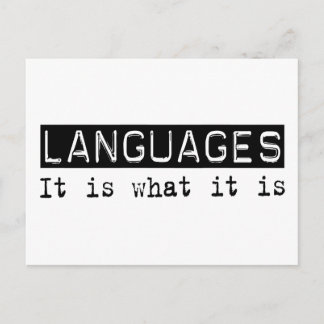 Languages It Is Postcard