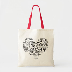 Languages of Love Heart Tote Bag