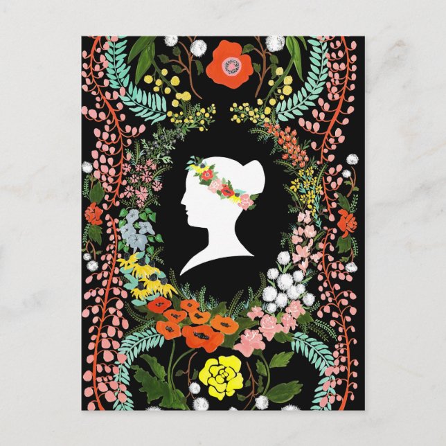 Langue des fleurs carte postale vierge (Devant)