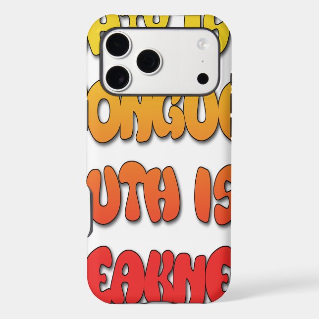 Langue Tirée : Drôle Citation Langue Colorée Texte (Verso)