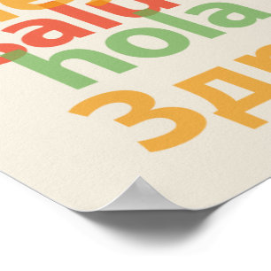 Langues du monde Bonjour 20" x 16" Poster