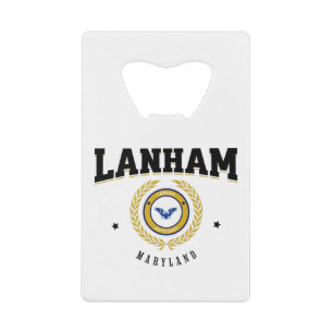 Lanham Maryland Black Credit Card Bottle Opener