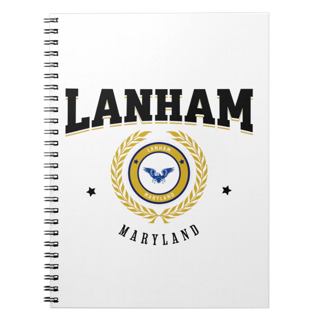 Lanham Maryland Black Notebook (Front)