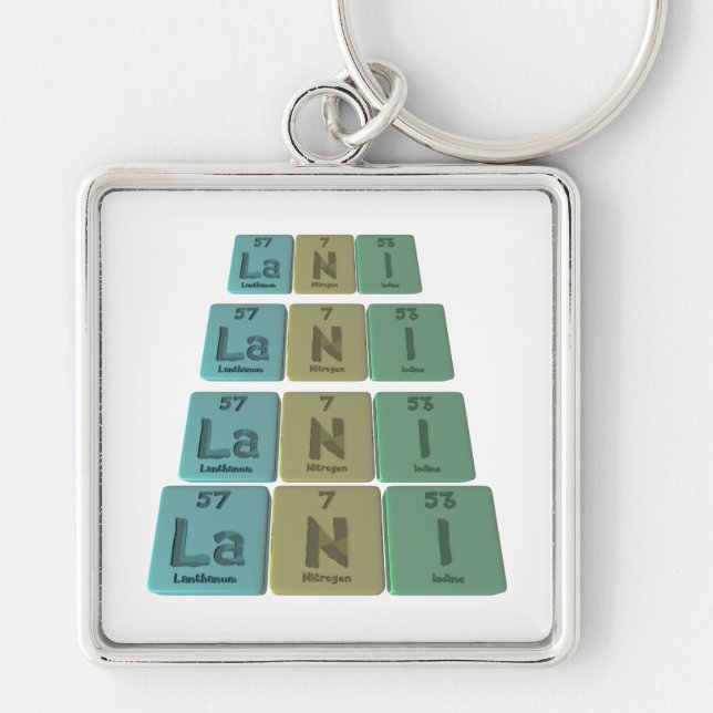 Lani  as Lanthanum Nitrogen Iodine Keychain (Front)
