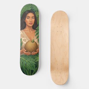 Lani in breadfruit canvas print skateboard