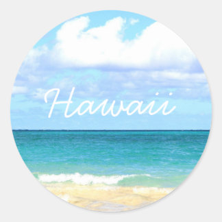 lani kai beach in Hawaii Classic Round Sticker