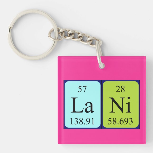 Lani periodic table name keyring (Front)