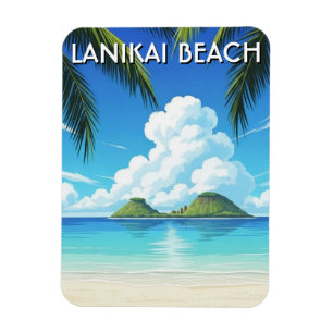 Lanikai Beach Hawaii Travel Magnet