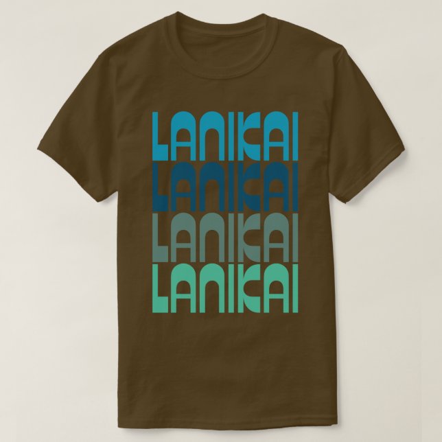 Lanikai Beach Retro TShirt (Design Front)