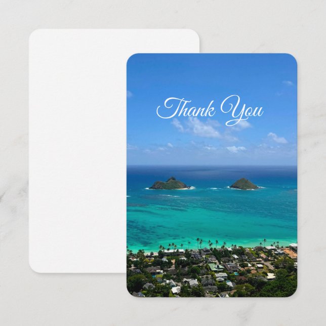 Lanikai Oahu  Thank You Card (Front/Back)