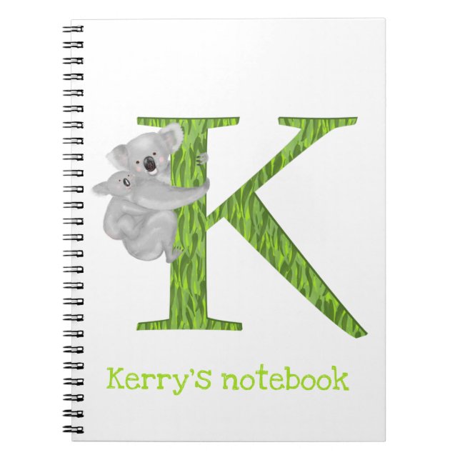 L'animal ABC K est pour le carnet de koala (Devant)